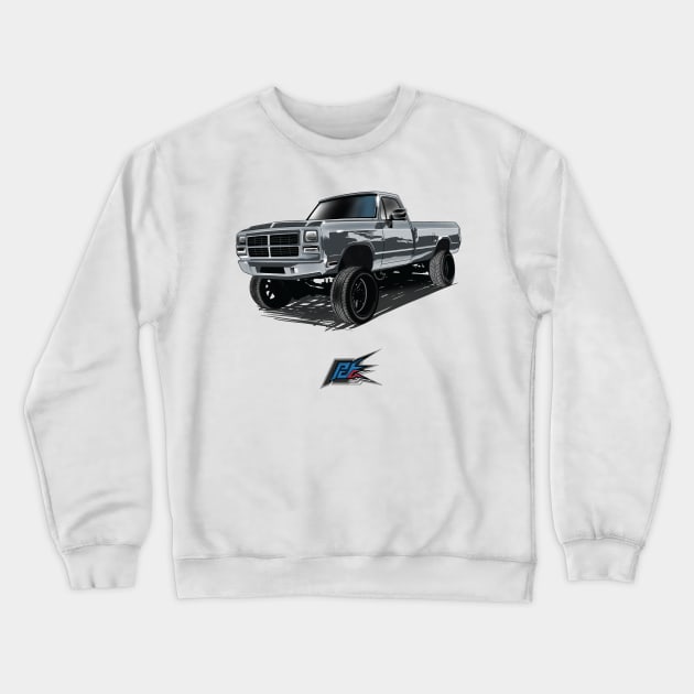 dodge first gen truck gray Crewneck Sweatshirt by naquash